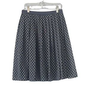 Uniqlo Women’s Polka Dot Pleated Skirt – Navy, US size S (Japanese Size M)
